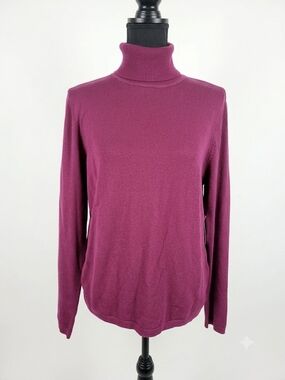 Chico's Deep Plum Turtleneck Sweater